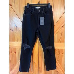 Current/Elliott The Boyfriend Onyx Jean Women's Black 26 nwt (3681)